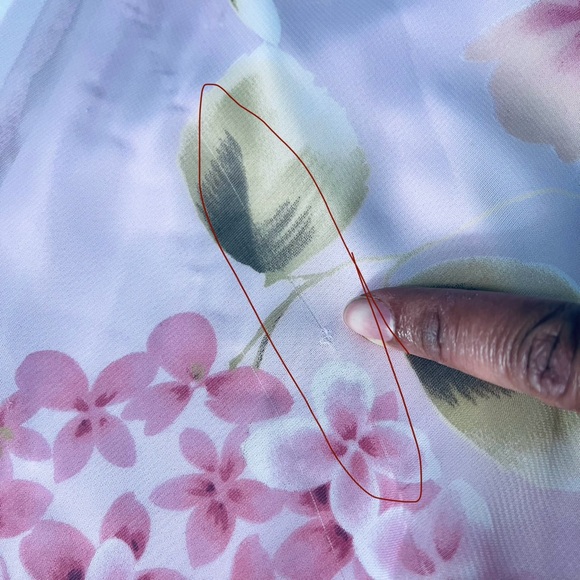 Vintage Y2K 90s B. Smart sz. M? Floral Maxi Dress Draped Cowl Neck Lined Pink - Picture 12 of 14